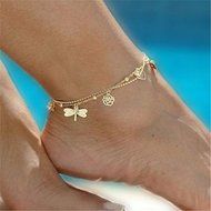 Women Charm Gold Dragonfly Chain Anklet Bracelet Barefoot Sandal Foot Jewelry
