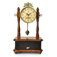 Pyle Bluetooth Radio Alarm Clock, Brown (PVNTLCL51BT) N2
