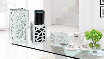 speaker stand d&eacute;cor guard for amazon echo alexa speaker and other bluetoothe speakers white N18