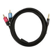 Super HD 3.5mm Aux to 2RCA Y Splitter Stereo Audio Cable Male Type OFC Conductor High Flexible PVC Jacket Dual... N12