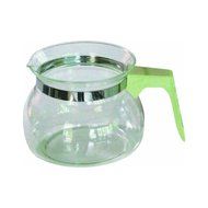 Tops Replacement Carafe Glass With Stainless Steel Neckband &amp; White Handle