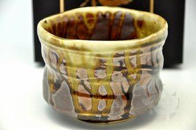 Japanese Mino Yaki ware Matcha Bowl Green Tea 11 / 11 / 8cm (4.3 / 4.3 / 3.1inch)[7316]