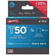 AFC50624 - ARROW FASTENER 50624 T50 3 8quot; Staples; 1,250 staples per pk by Arrow
