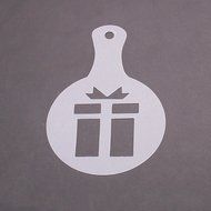 3.35&quot; Coffee Barista Cookies Cappuccino Art Stencils, 8Pcs (Christmas) N4