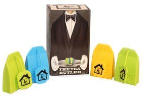 Tea Infuser 4 Pack Butler in the Home Silicone Tea Bag Water Infusers Strainer Loose Herbal Tea Leaf Filter in... N3