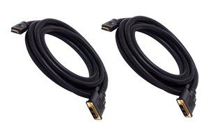 Monoprice 102285 15' 24AWG CL2 High Speed HDMI to DVI Adapter Cable with Net Jacket, Black N17