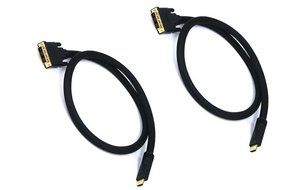 Monoprice 102285 15' 24AWG CL2 High Speed HDMI to DVI Adapter Cable with Net Jacket, Black N18