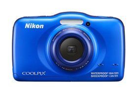 Nikon COOLPIX S32 13.2 MP Waterproof Digital Camera with Full HD 1080p Video (Blue) (Discontinued by Manufacturer) N2