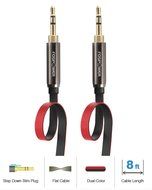 FosPower [4ft] 3.5mm Male to 3.5mm Male [AUX] Stereo Audio Cable - 24K Gold Plated Flat Tangle-Free Auxiliary... N23