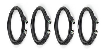 C&amp;E 2 PCS, MIDI Cable with 5 Pin DIN Plugs, 10 Feet Black, CNE585437 N11