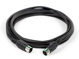 C&amp;E 2 PCS, MIDI Cable with 5 Pin DIN Plugs, 10 Feet Black, CNE585437 N13