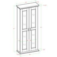 WE Furniture 41" Media Storage Cabinet, Espresso N11
