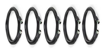 C&amp;E 2 PCS, MIDI Cable with 5 Pin DIN Plugs, 10 Feet Black, CNE585437 N15