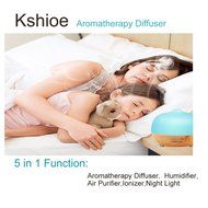 Kshioe&reg; 100ml Aromatherapy Essential Oil Diffuser Portable Ultrasonic Cool Mist Aroma Humidifier with Color LED... N15