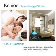 Kshioe&reg; 100ml Aromatherapy Essential Oil Diffuser Portable Ultrasonic Cool Mist Aroma Humidifier with Color LED... N16