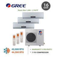 Gree MULTI36BNEO304 - 36,000 BTU +Multi Tri-Zone Wall Mounted Mini Split Air Conditioner with Heat Pump 220V (... N12