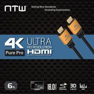 NTW NHDMI2P-006P 6' Ultra HD PURE PRO 4K High Speed HDMI Cable Offers 4X The Clarity N8