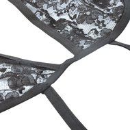 KeyZone Bind Comfortable Breathable Design Style Swimsuit Suit Sexy Black Lace Up Bikini Set Bra L-US S N4