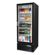 Beverage-Air MMR27-1-B-LED MarketMax 30" One Section Glass Door Reach-In Merchandiser Refrigerator with LED Lighting...