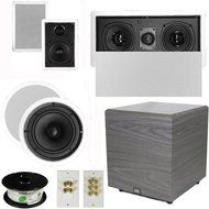 Theater Solutions 5.1 Home Theater 4 Speaker Set with Center, 12&quot; Powered Sub and More TS5W6CL51SET6