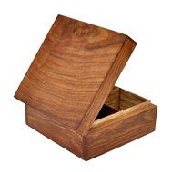 CLEARANCE SALE StarZebra - Solid Handmade Wood Tea Box for Tea Bags Leaves Herbs - Decorations Gifts From India N2