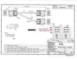 PTC Premium 1-FT GOLD Series VGA / SVGA 1 source to 2 displays Splitter cable - 2 separated leads for the displays... N2