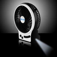 VersionTech Portable Fans Rechargeable Fans Mini USB Fans for Camping Car Office Desktop (3 Speeds, White) N14