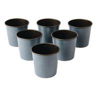 Matfer Bourgeat Steel Exopan Small Cake Mold For Baba, Non-stick , 2&quot; Diam., 6PK Black 331592