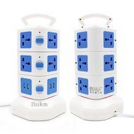 Surge Protectors USB, Bukm Smart Power Strip Tower, 4-Port USB Travel Charger Charging Station 10-Outlet Surge... N12