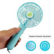 Anpress Portable Mini USB / Battery Fan Air Cooling Handheld Fan Palm-Leaf Fan Personal Cooling Fans with 18650... N14