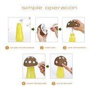 Mr. Cool Mushroom | Hefty ABS, PP, and PET Portable USB Cute Mushroom Air Mist Humidifier Purifier with LED Light... N7