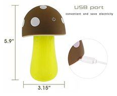 Mr. Cool Mushroom | Hefty ABS, PP, and PET Portable USB Cute Mushroom Air Mist Humidifier Purifier with LED Light... N9