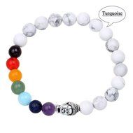 7 Chakra Beaded Yoga Reiki Healing Balance Bracelet Charm Buddha Head Bracelets N5