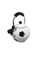 Novelty Soccer Ball Tea Kettle Enamel on Steel 2.5 Qts N6