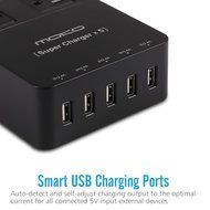 MoKo 8-Outlet 1250W Power Strip Surge Protector, with 5-Port USB Smart Charger 4.6ft Power Cord, for iPhone 7... N11