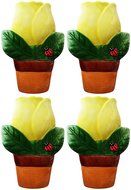 AD Trend "Italian Style" 27701 Radiators Humidifier, Ceramic, Yellow Tulip Flower Pot Shape (Pack of 4)