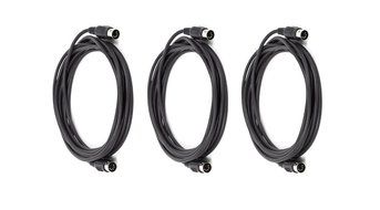 C&amp;E 2 PCS, MIDI Cable with 5 Pin DIN Plugs, 10 Feet Black, CNE585437 N17