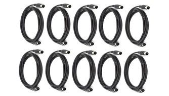 C&amp;E 2 PCS, MIDI Cable with 5 Pin DIN Plugs, 10 Feet Black, CNE585437 N19