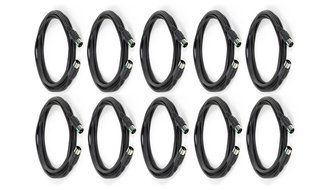 C&amp;E 2 PCS, MIDI Cable with 5 Pin DIN Plugs, 10 Feet Black, CNE585437 N21