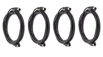 C&amp;E 2 PCS, MIDI Cable with 5 Pin DIN Plugs, 10 Feet Black, CNE585437 N22