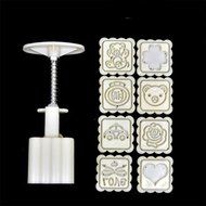 DIY Moon Cake Mold , TwoS Mooncake Fodant Gift DIY Moon Cake Mold Baking Mold Baking Tool (Round 4 Set)