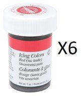 Bulk Buy: Wilton Icing Colors 1 Ounce Red (no Taste) W610-998 (6-Pack)