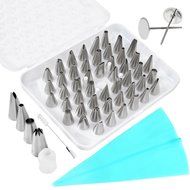 Piping Tips, MCIRCO Cake Decorating Supplies 57-piece Stainless Steel Cookies Cupcake Decorating Kits Frosting... N2