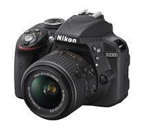 Nikon D3300 24.2 MP CMOS Digital SLR with AF-S DX NIKKOR 18-55mm f/3.5-5.6G VR II Zoom Lens (Grey) N5