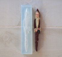 Silicone Mold for Santa Ornaments Handmade Supply 5 inches by 1 inch finished N2