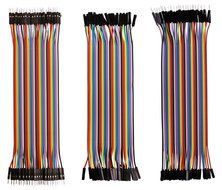 Haitronic 120pcs 20cm length Jumper Wires/dupont cable Multicolored(10 color) 40pin M to F, 40pin M to M, 40pin... N6