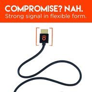 ECHOGEAR 6' Ultra Slim Flexible HDMI Cable - High-Speed Supports Full 1080P, 4K, UltraHD, 3D, Ethernet, and Audio... N4