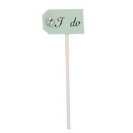 Paper Star I do Cake Topper Cupcake Pick Wedding Party Decor Pack of 10 - Beige N2