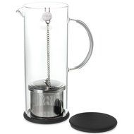FORLIFE LUCENT Glass Iced Tea Jug with Capsule Infuser, 48-Ounce, Charcoal