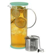 FORLIFE LUCENT Glass Iced Tea Jug with Capsule Infuser, 48-Ounce, Charcoal N2